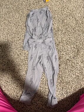 2T- Gray Lightning-Print Gender Neutral